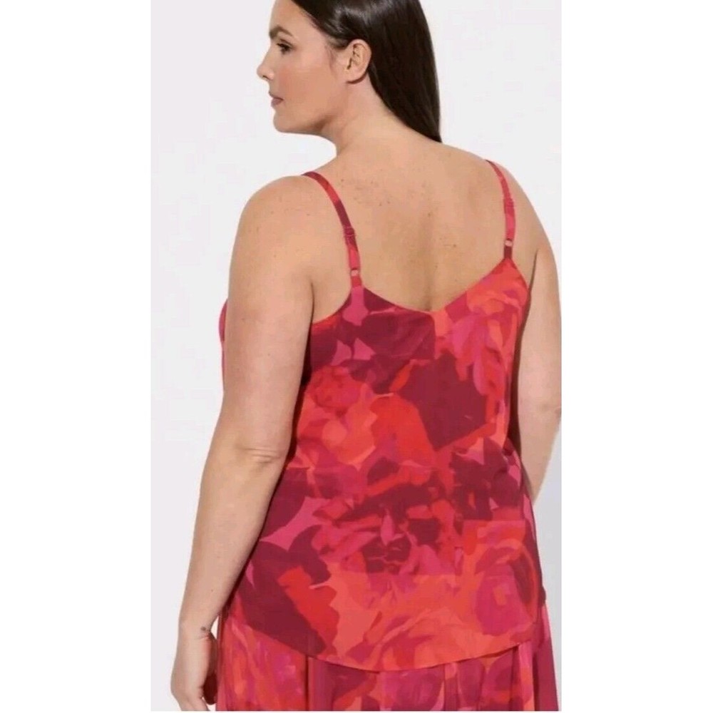 Torrid  Shady Rose Floral Sophie Chiffon Swing Cami Size Large